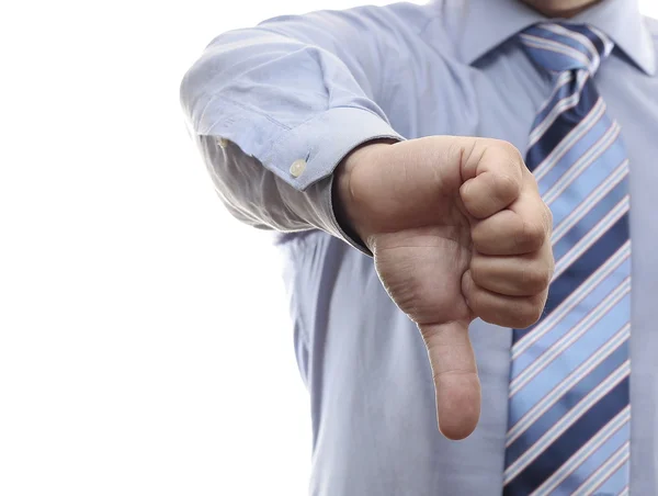 Businessman showing his thumb down. — Stock Photo, Image