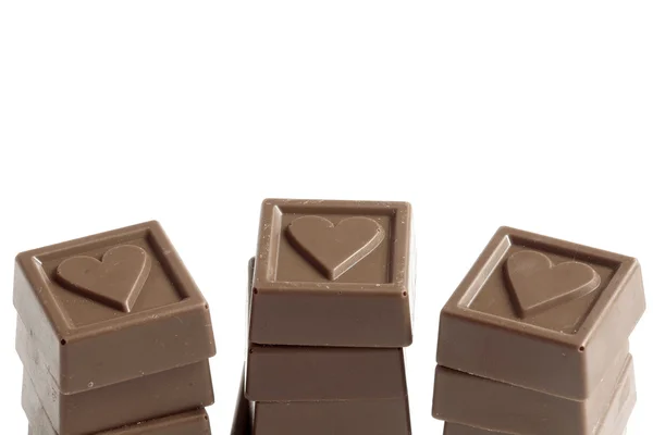 Torres de amor feitas de chocolate — Fotografia de Stock