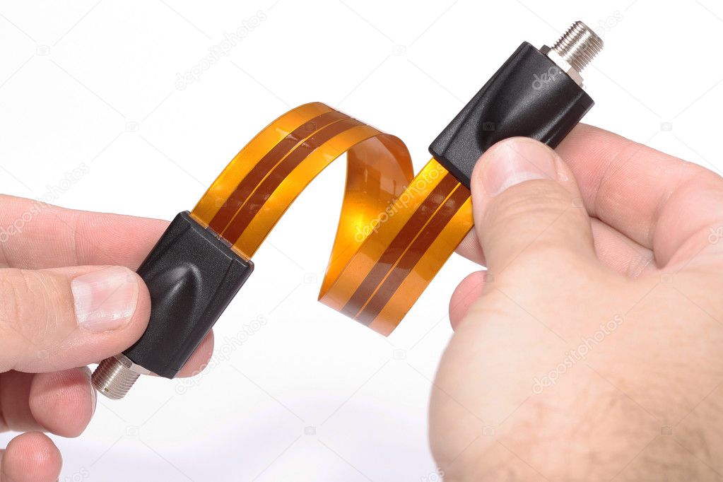 Thin coaxial flat cable — Stock Photo © zwolafasola 2674296