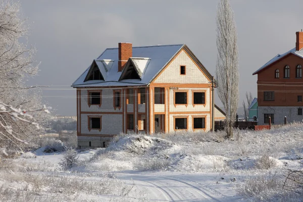 完了していない民間のれんが造りの家 — ストック写真