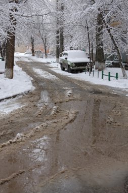 Şehir kış manzarası