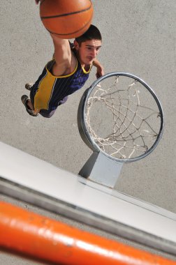 Street basketball, playing basketball outdoor clipart