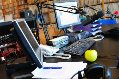 Radio station interior clipart