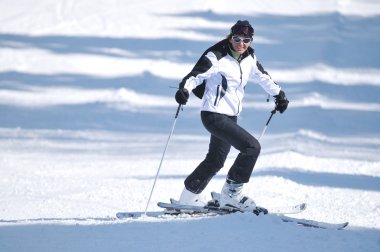 Winer woman ski clipart