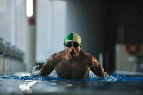 Zwemmer herscheppen op olimpic pool — Stockfoto
