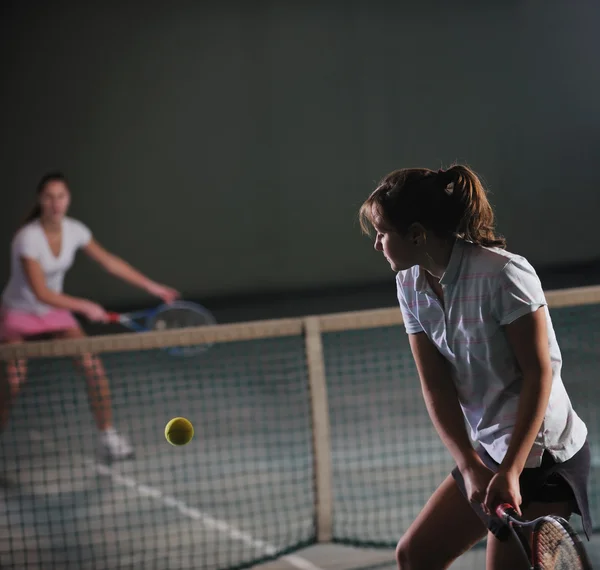 Tennis gioco, Due ragazze — Foto Stock