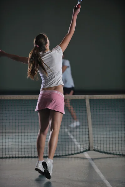 Tenisz játék, két lány — Stock Fotó
