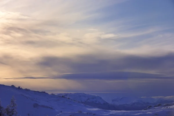 Kış manzarası, dağ manzarası — Stok fotoğraf