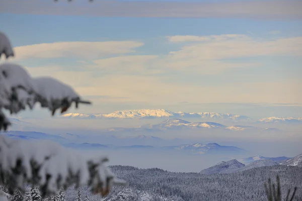 Paisaje de invierno, paisaje de montaña — Foto de Stock