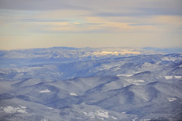 겨울 풍경, 산 풍경 — 스톡 사진