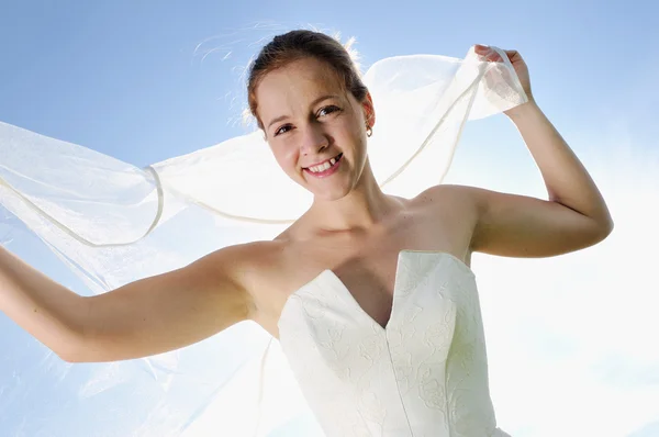 Vackra brud efter bröllop — Stockfoto