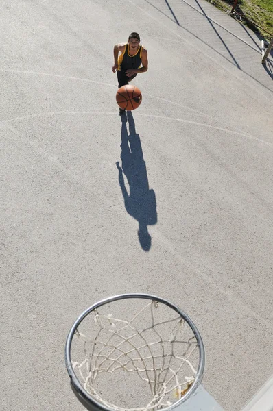 Street basketbal, hrát basketbal, venkovní — Stock fotografie
