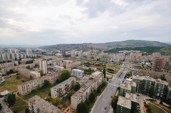 Paysage urbain de Sarajevo arial — Photo