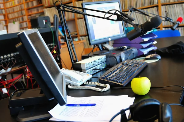ラジオ ステーションの内部 — ストック写真