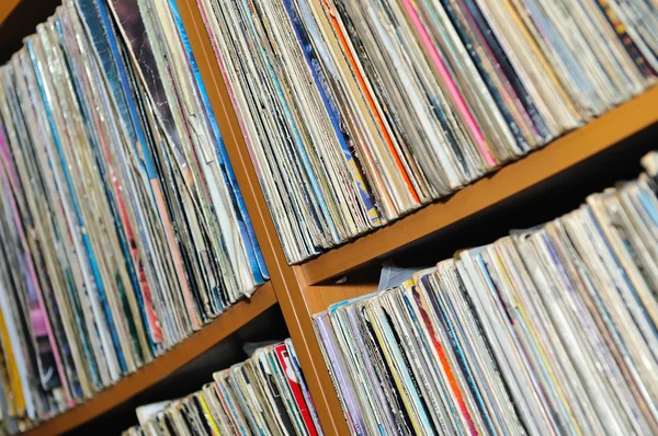 Musik-CD-DVDs und Platten-Sammlung — Stockfoto