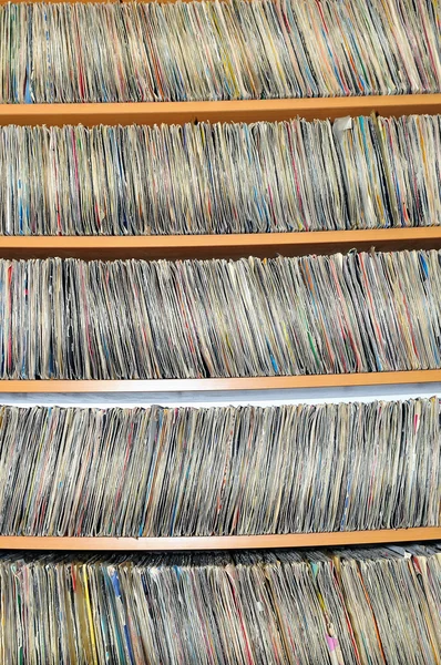 Коллекция музыкальных дисков и плат — стоковое фото