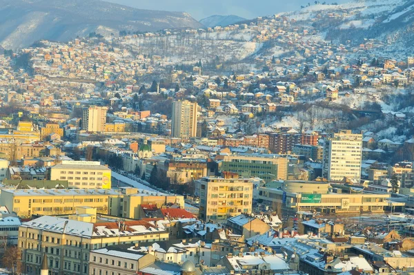Sarajevo paisagem da cidade — Fotografia de Stock
