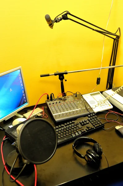 Estação de rádio interior — Fotografia de Stock