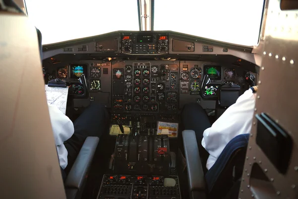 Интерьер кабины самолета — стоковое фото
