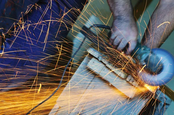 Industry worker sparks — Stock Photo, Image