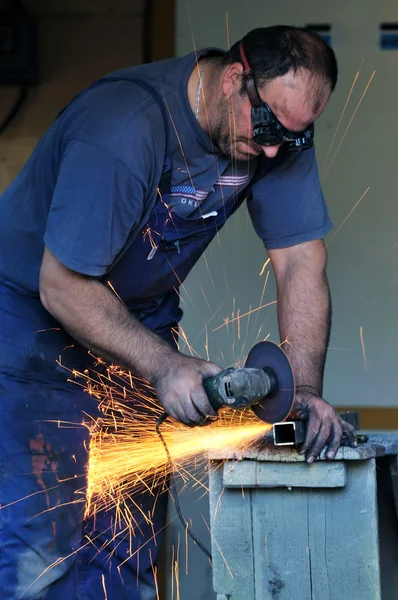 Industry worker sparks — Stock Photo, Image