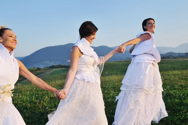 草原の花嫁を実行 — ストック写真