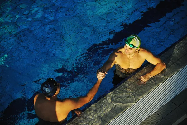 Simning segraren — Stockfoto