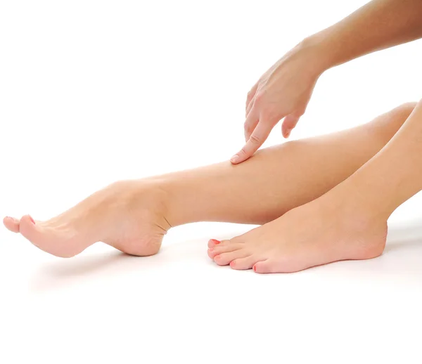 Femeie îngrijire picior c — Fotografie, imagine de stoc