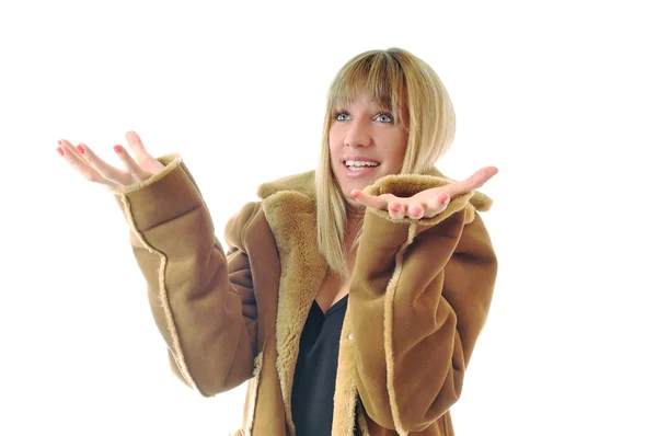 Nő téli kabát — Stock Fotó