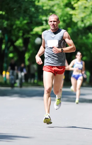 실행 마라톤 남자 — 스톡 사진