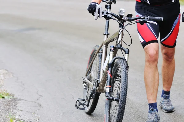 Mount bike man outdoor — Stock Photo, Image