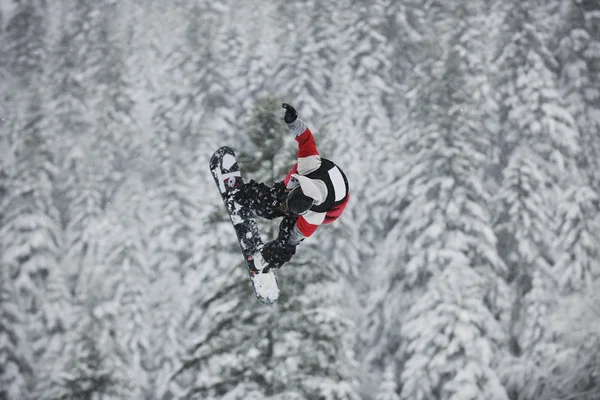 Snowboard-stap-springen — Stockfoto