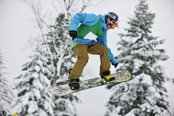 Snowboard ugrás — Stock Fotó