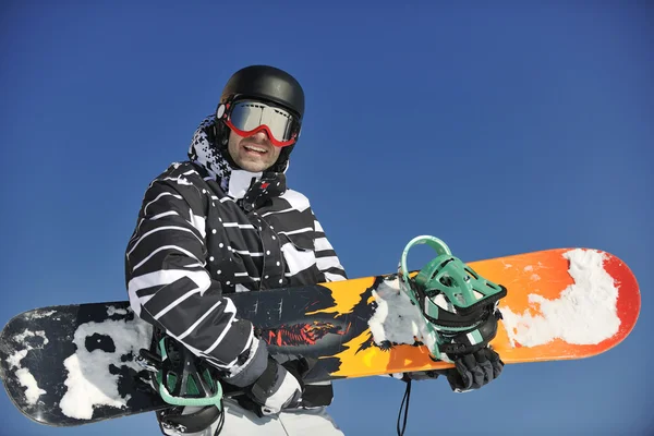 Snowboardåkare porträtt — Stockfoto