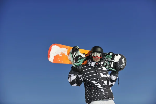 Портрет сноубордиста — стоковое фото