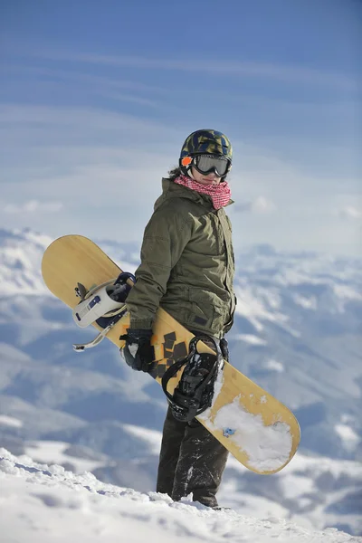Snowboarder portret — Stockfoto