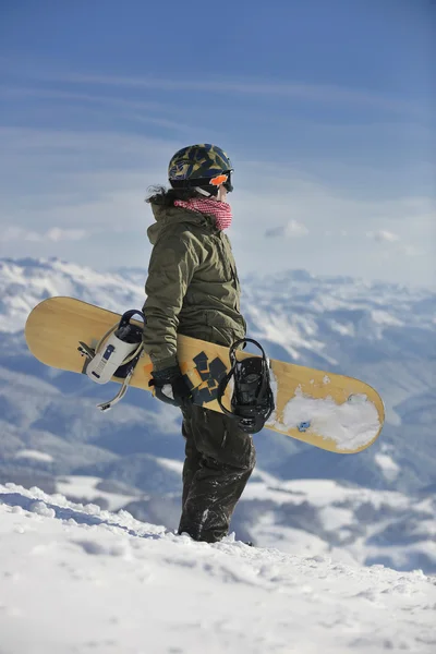 Portret snowboardzista — Zdjęcie stockowe