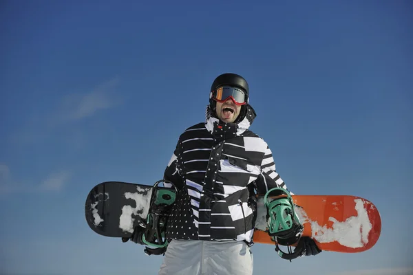 Snowboarder portré — Stock Fotó