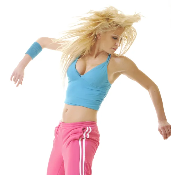 Kadın fitness egzersiz dans — Stok fotoğraf