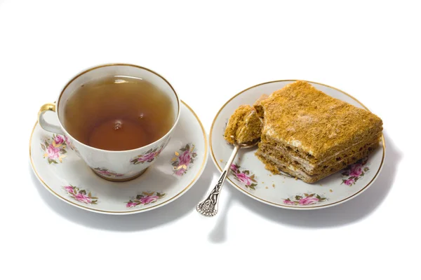 Cup of tea with cake 2 — Stock Photo, Image