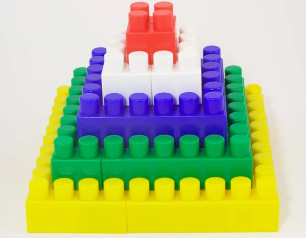 Піраміда з цегли lego 2 — стокове фото