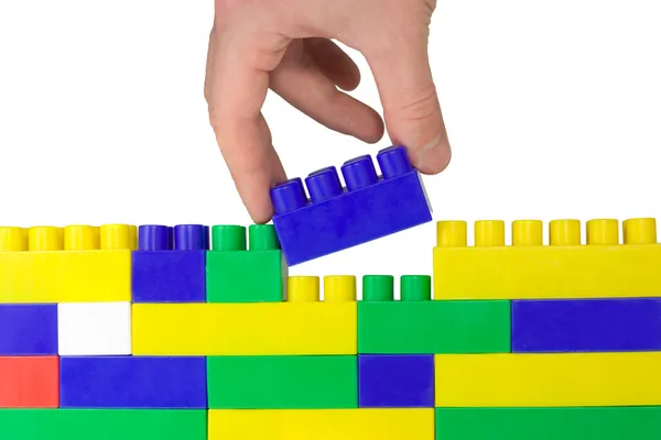 Set last block in the wall 2 — Stock Photo, Image