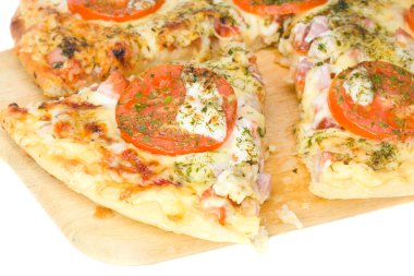 yakın çekim parça pizza