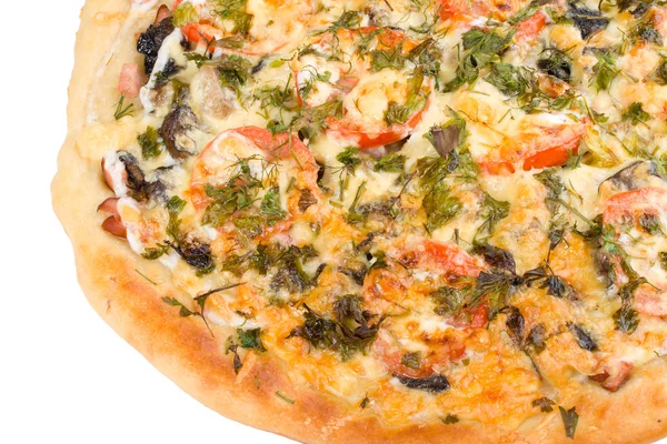 Appetitliche Pizza mit Waldpilzen — Stockfoto