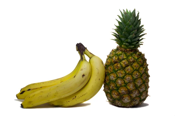 Banany i ananasy — Zdjęcie stockowe