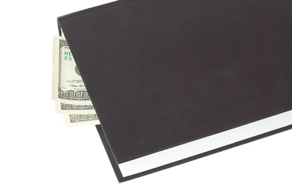 Kniha a peníze — Stock fotografie