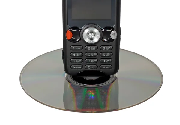 Cellulare su cd 1 — Foto Stock
