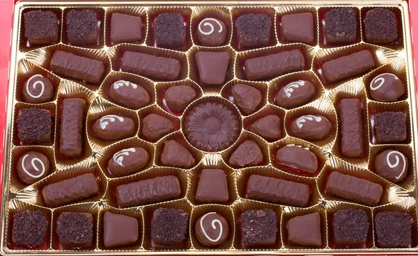 特写盒巧克力 — 图库照片