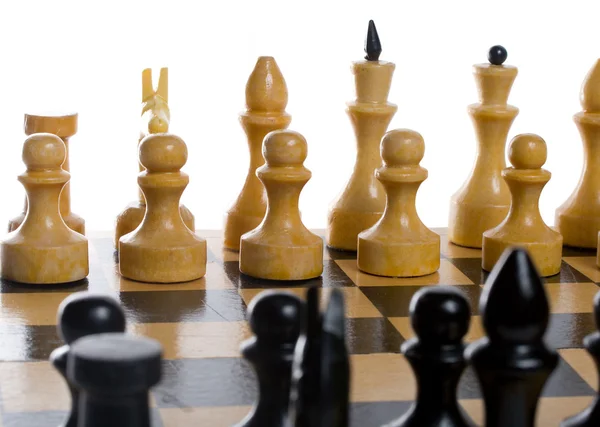 Začátek Close-up šachy — Stock fotografie