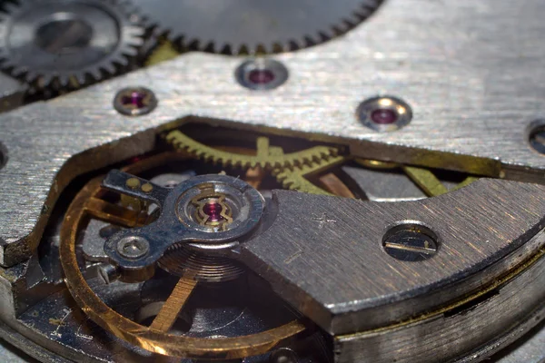 Close-up clock mechanism — Stock Photo, Image